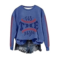 Baseball Mom Sweatshirt Long Sleeve Game Day Softball Sweatshirts Plus Size Patterned Raglan Jerseys