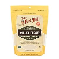 Stone Ground Whole Grain, Millet Flour, 20 Ounce (Pack of 4)