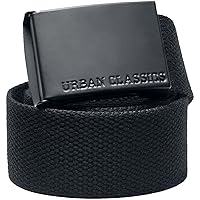Urban Classics Unisex Stepless Canvas Belt, Belt with Metal Clasp for Men and Women in Many Different Colours