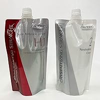 Hair Rebonding Professional Crystallizing Straightener (H1) + Neutralizing Emulsion (2) for Resistant to Natural, 2.0 Count
