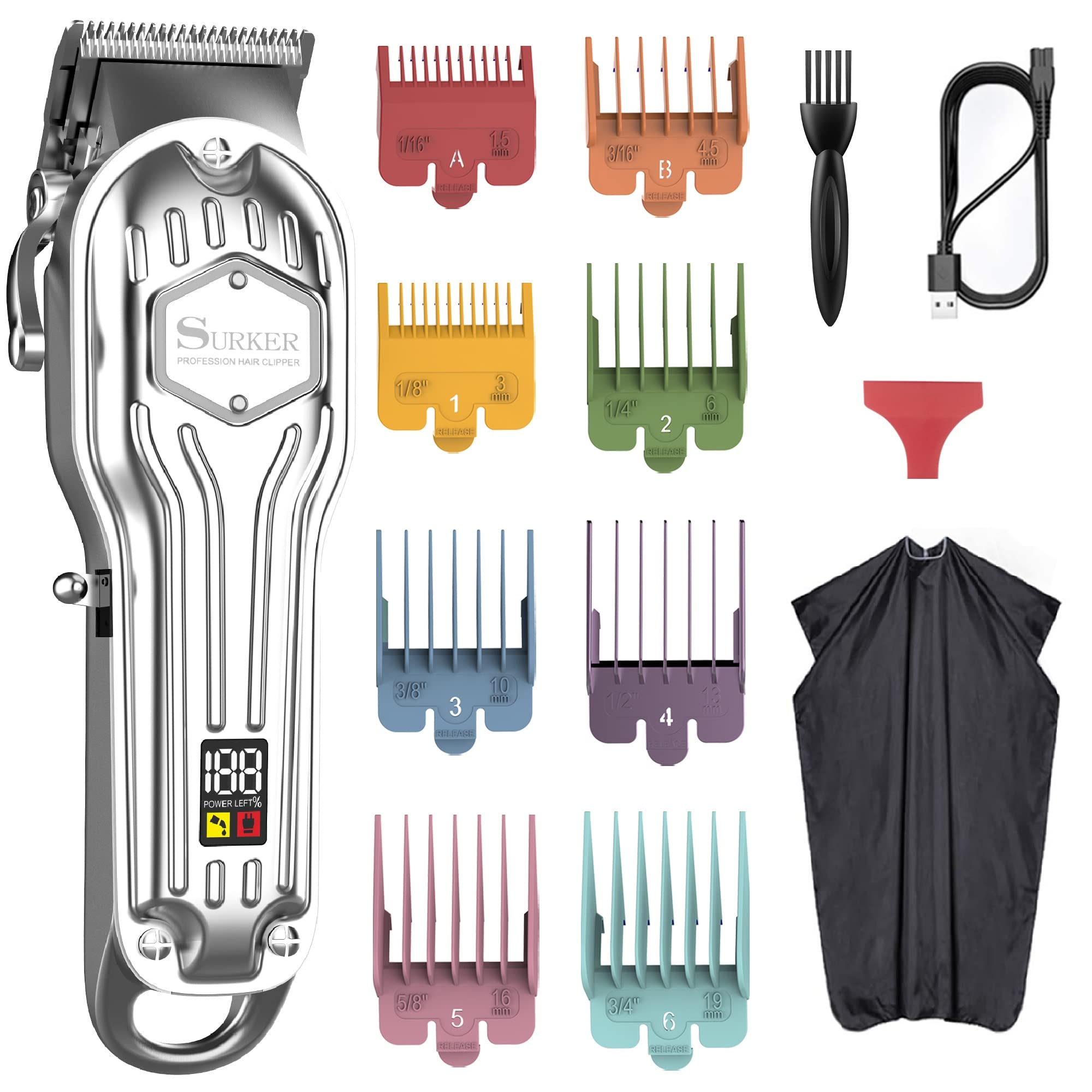 Mua SURKER Mens Hair Clippers Cord Cordless Hair Trimmer Professional  Haircut Kit for Men Rechargeable LED Display trên Amazon Mỹ chính hãng 2023  | Giaonhan247