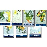 Map of the Continents 7 Poster Set