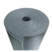 AD5mm Reflective Foam Core Insulation, Cold and Heat Shield, Radiant Barrier, Thermal Insulation 48''X25ft 100sqft R8