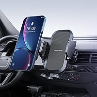 Phone Holder Car,Upgraded Metal Hook Clip Car Phone Holder for Car Vent,Thick Cases Friendly Cell Phone Holder Car,Suitable for Most Smartphones Deep Gray