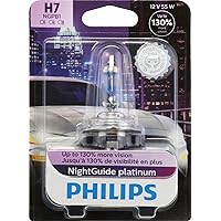 Philips Automotive Lighting H7 NightGuide Platinum Upgrade Headlight Bulb, Pack of 1