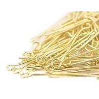 TheBeadChest Gold 21 Gauge 1 Inch Eye Pins (Approx 100 Pieces)