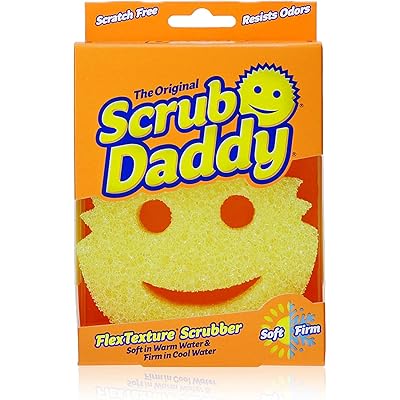 Scrub Daddy Sponge Daddy - Scratch-Free Multipurpose Dish Sponge - BPA Free  & Made with Polymer Foam - Stain & Odor Resistant Kitchen Sponge (4 Count)