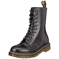 Womens Dr Martens 1490 Patent Lamper Smooth Closed Toe Black Ankle Boots