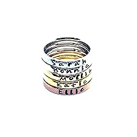 Personalized Stackable Name Ring - Stacking Rings - Matte, Shiny, Rose Gold, Gold and Coffee Colors - 3mm Width