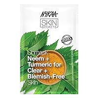 Skin Secrets Bubble Sheet Mask, Neem and Turmeric, 0.67 oz - Sheet Face Mask for Blemish-Free Skin - Hydrating Facial Sheet Masks