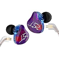 YINYOO Easy KZ ZST Colorful Hybrid Banlance Armature with Dynamic in-Ear Earphone 1BA+1DD HiFi Headset Earphones Wired Ear Buds Wired Drum Headphones(Colorful ZST MIC)