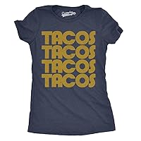 Womens Tacos Tacos Tacos Tshirt Funny Retro Tee for Ladies