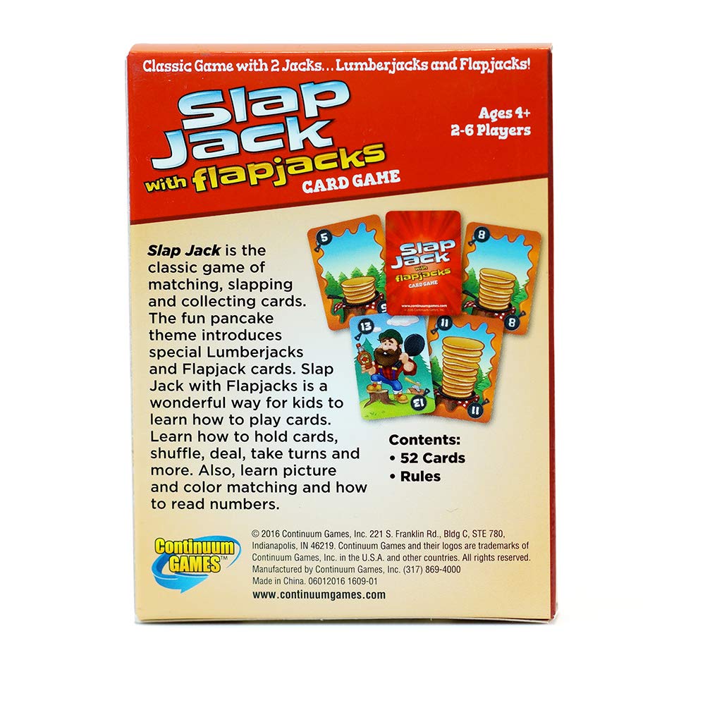 Continuum Games Slap Jack Flap Jacks Card Game - Kids Age 4 & Up