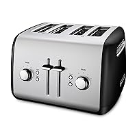 KitchenAid 4-Slice Toaster with Manual High-Lift Lever - KMT4115, Onyx Black
