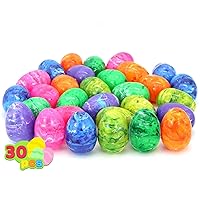 JOYIN 30 PCs 3.15'' Painted Jumbo Large Iridescent Easter Eggs for Kids Basket Stuffers Fillers, Easter Hunt Game, Toys Filling Treats and Easter Theme Party Favor