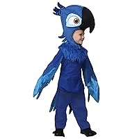 Deluxe Rio Blu Bird Costume for Toddlers, Blue Spix's Macaw Halloween Outfit with Headpiece