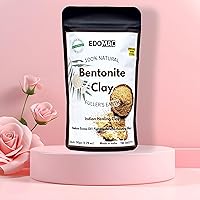 Detoxifying Bentonite Clay Mask for Deep Pore Cleansing facial mask - 100% Natural Indian Healing clay for Youthful Glow skin (5.29 oz)