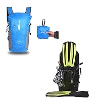 15L Ultralight Waterproof Hiking Backpack and 35L Waterproof Backpack, Heavy Duty Roll-Top Floating Dry Bag Backpack