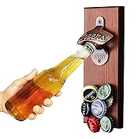 Gifts for Men Father Husband, Magnetic Beer Bottle Opener Wall Mounted with Auto-Catch, Unique Funny Gifts Ideas for Dad Him Boyfriend Grandpa Uncle Birthday Anniversary Housewarming Presents