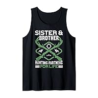 Sister and Brother Hunting Partner for Life Funny Hunting Tank Top