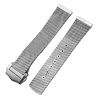 Solid Titanium Alloy 19mm 20mm Watchband for Omega 007 Seamaster Diver 300 Watch Strap Woven Metal Bracelets