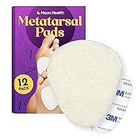 12-Pack Metatarsal Pads for Women - 1/4” Thick, Comfort Foot Cushions for Heels & Pain Relief, Forefoot Support, Ideal for Metatarsalgia, Morton's Neuroma, Sesamoiditis