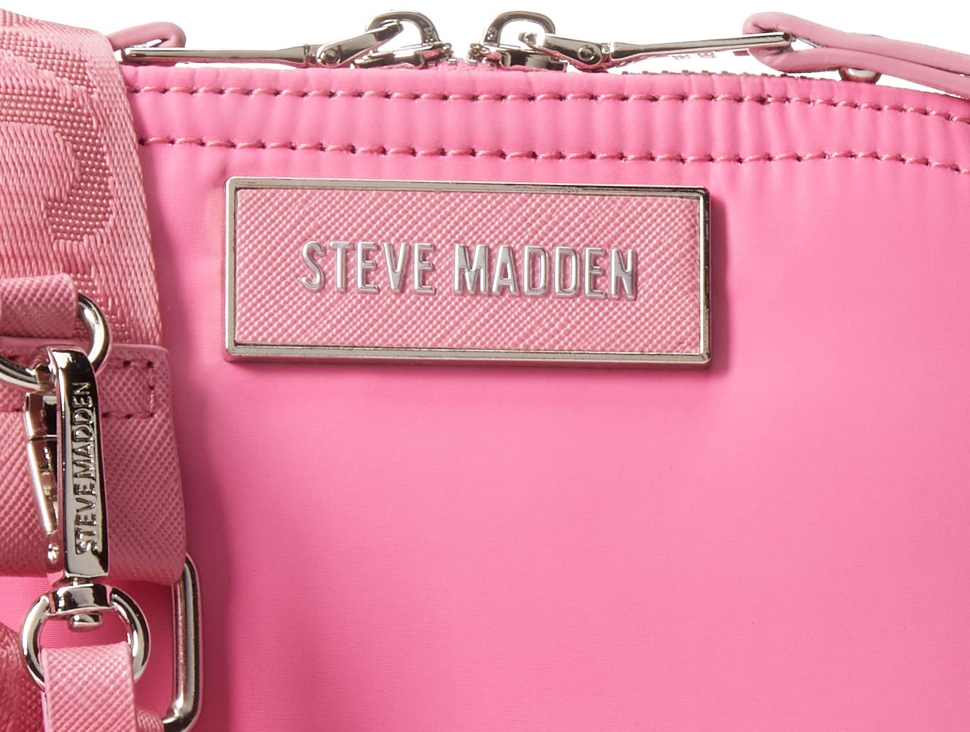 Steve Madden Daren Nylon Dome Crossbody Bag, Light Pink