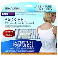 ObusForme Back Support Belt with Built-in Lumbar Support | Lower Back Brace | Elastic Abdominal Support | Breathable, Compression Band | Tailored to Female Physique (Medium/Large)