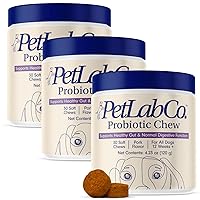 PetLab Co. Probiotics for Dogs, Support Gut Health, Diarrhea, Digestive Health & Seasonal Allergies - Pork Flavor - 30 Soft Chews - Packaging May Vary (Value 3-Pack)
