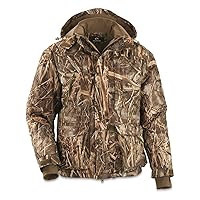 Guide Gear Men’s Waterfowl Hunting Camo Jacket Waterproof and Insulated Mossy Oak