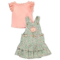 Little Lass Girls' 2-Piece Skirtalls Dress Set Outfit