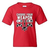 Choose Your Weapon Gamer Gaming Console Funny Youth T-Shirt