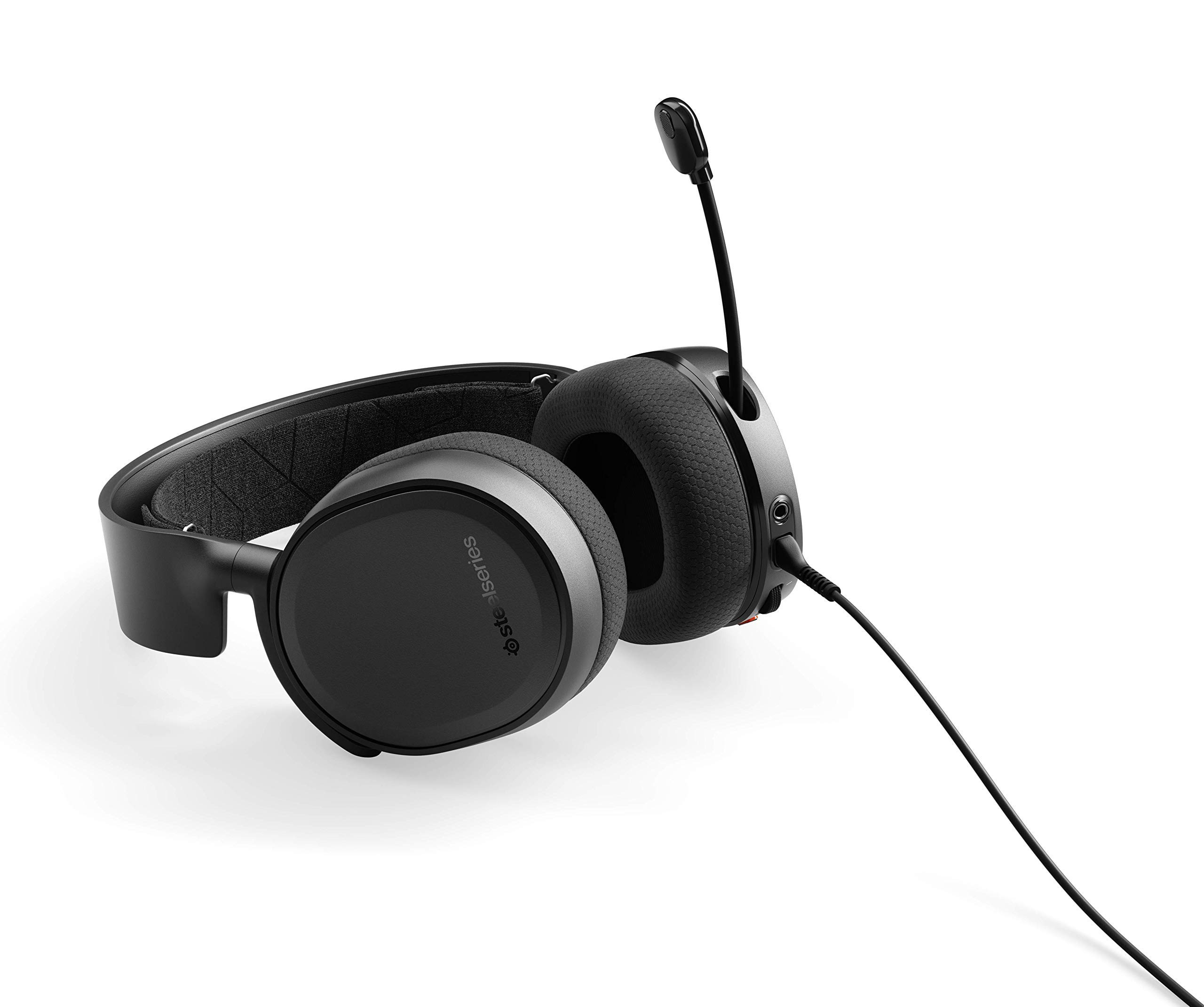 steelseries Arctis 3 (2019 Edition) All-Platform Gaming Headset for PC, PlayStation 4, Xbox One, Nintendo Switch, VR, Android, and iOS - Black (Renewed)