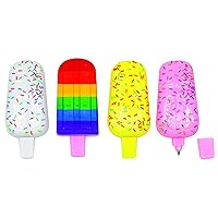 Raymond Geddes Mini Ice Cream Pens (48 per Bag) - Unique Pens in 4 Styles with Sprinkles and Rainbow - Cute Pens for Kids
