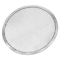 Luxshiny Aluminum Pizza Pan Baking Screen, 10 Inch Round Pizza Tray Non Stick Baking Sheet Thick Fine Mesh Net Oven Crisper Tray for Home Kitchen Bbq Grill Camping