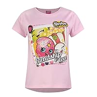 Official Shopkins Friendship & Love Girl's T-Shirt (5-6 Years) Pink
