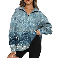 Trendy Half Zip Pullover Womens Oversized Hoodies Quarter Zip Sweatshirts 2023 Fall Outfits Clothes With Pockets