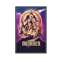 Posters for Girls Room Gaming Poster Final Fantasy 7 Poster Canvas Prints Canvas Wall Art Picture Prints Wallpaper Family Living Room Decor Posters 24x36inch(60x90cm)