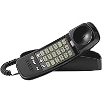 VTech AT&T 210BK Corded TrimLine Phone,Lighted Keypad, Black