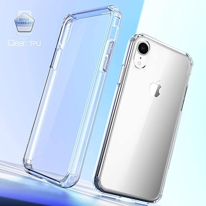 Mkeke Compatible with iPhone Xr Case,Clear Anti-Scratch Shock Absorption Cases for 6.1 Inch (Clear)