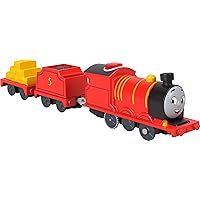 Thomas & Friends Motorized Toy Train Talking James Battery-Powered Engine with Sounds & Phrases for Preschool Kids 3+ Years