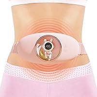 Portable Heating Pad, Menstrual Heating Pad with 3 Heat Levels & 3 Vibration Massage Modes, Cordless Heating Pad for Back Pain Relief, Fast Heating Belly Wrap Belt for Women Girl (Pink)
