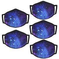 Universe Galaxy Star Space Print Face Mask,Covers Fullface Anti-Dust,Unisex,Washable,Breathable,Reusable Safety Masks