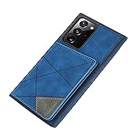 Exquisite Skin-Friendly PU Phone case with Versatile Card Holder Stand for Samsung Galaxy A12 A51 A52 S A53 A71 4G 5G Note 20 Ultra Back Cover Soft Dropproof TPU Lining(Blue,Note 20 Ultra)