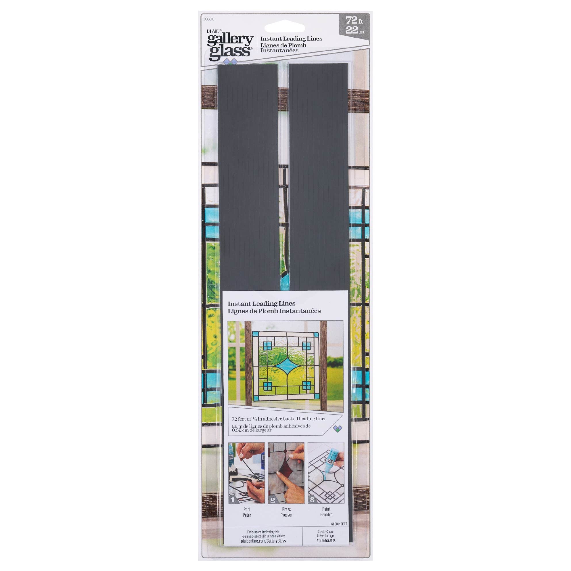 Gallery Glass Instant Lead Lines, 72 ft 1/8