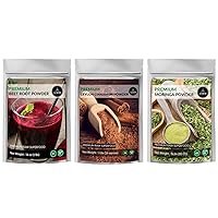 Naturevibe Botanicals Beet Root Powder 1lb, Ceylon Cinnamon Powder 1lb and Moringa Powder 5lbs | Superfood Combo Pack