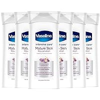 Vaseline intensive Care Body Lotion, Healing Moisture Lotion, Non-Greasy, For Dry Aging Skin to Mature Skin Rejuvenation, 13.5 Ounce (Pack of 6)