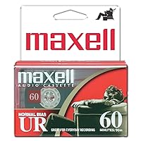 Maxell 109024 60 Minute Storage Capacity Normal Bias Type Flat Packs 2 Pack Cassettes