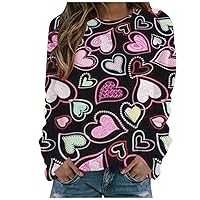 Womens Christmas Sweatshirt Valentines Day Letter Print Mock Neck Tee Sexy Dating Plaid Shirts for Women