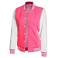 Decrum Letterman Jacket Women - Varsity Jackets For Womens Highschool Baseball Bomber Lightweight Trendy